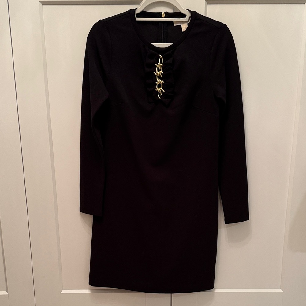 Michael Kors Black Dress with Gold Accents Size Small